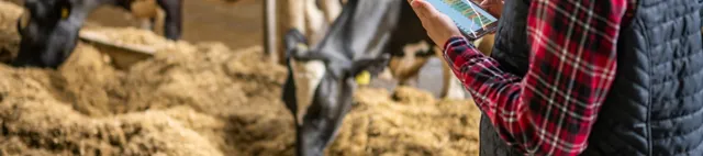 Beratung mit Cow-how milk von SCHAUMANN am Tablet